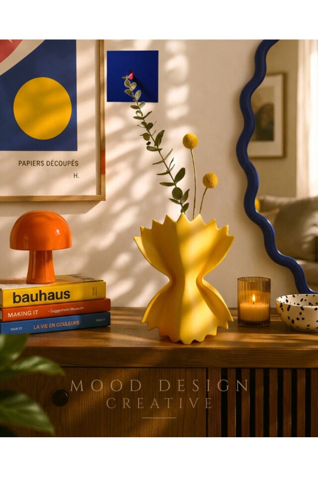 (FARFALLE) SCULPTA DECORATIVE VASE - Kelebek Makarna Görünümlü Dekoratif Vazo