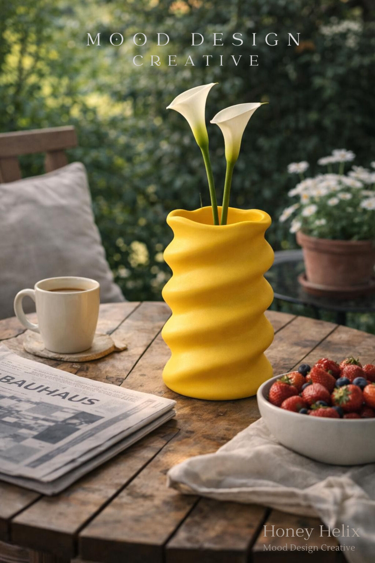 HONEY HELIX (FUSILLI) DECORATIVE VASE - Spiral Burgu (Makarna) Dekoratif Vazo