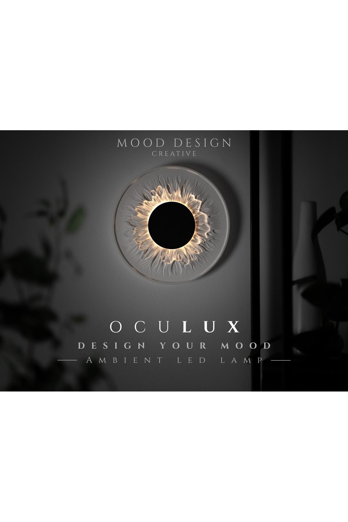OCULUX DECORATIVE WALL LAMP ''BIG''- İris/Göz RGB Duvar - Masa - Gece - Dekoratif Lamba/Aplik
