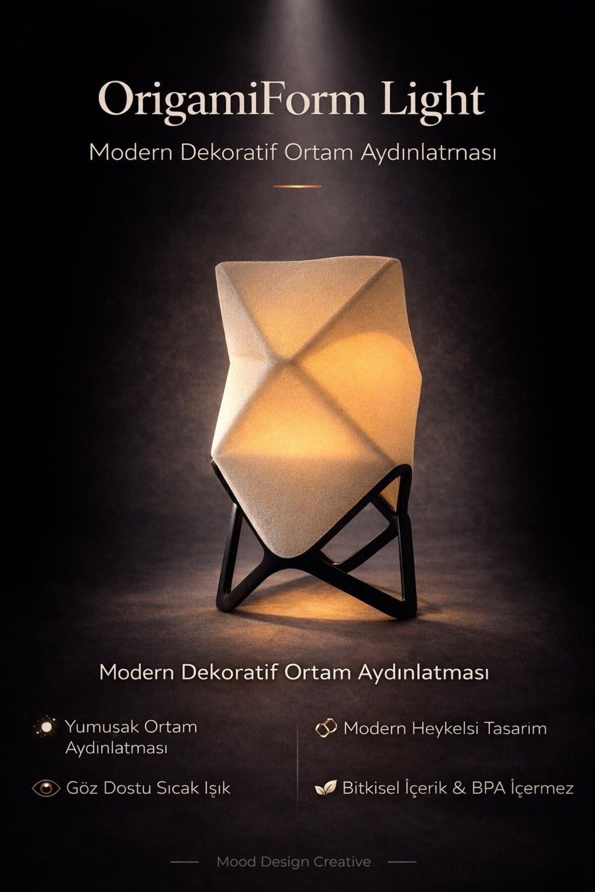 OrigamiForm Floor Light - Modern Dekoratif Ortam Aydınlatması (Zemin, Masa ve Gece Aydınlatması)