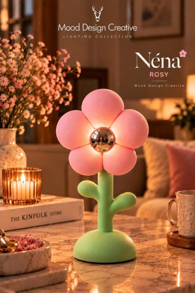 NENA DESK&NIGHT DECORATIVE LAMP (ROSY) - NENA DEKORATİF MASA VE GECE LAMBASI (PEMBE)