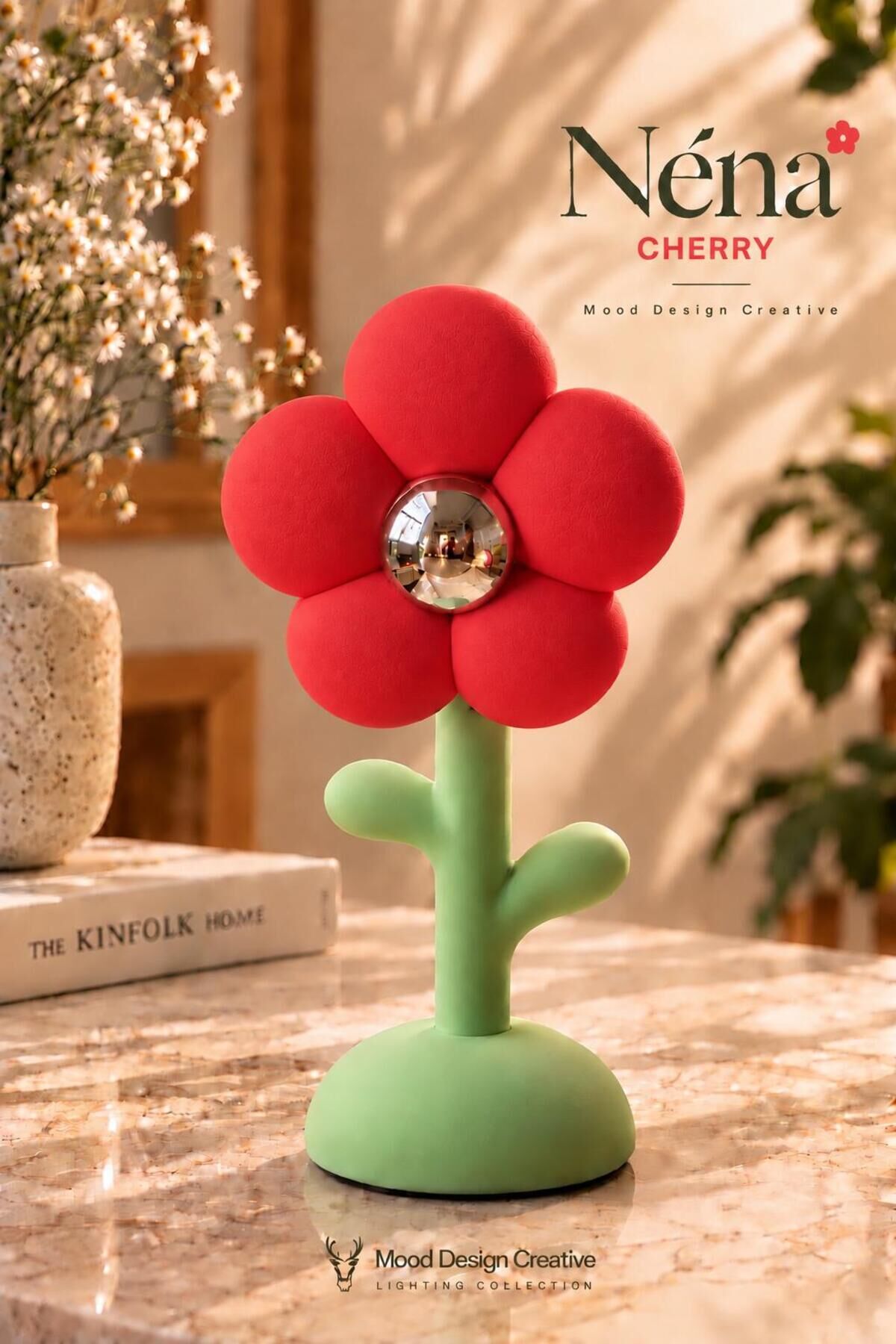 NENA DESK&NIGHT DECORATIVE LAMP (CHERRY) - NENA DEKORATİF MASA VE GECE LAMBASI (KIRMIZI)
