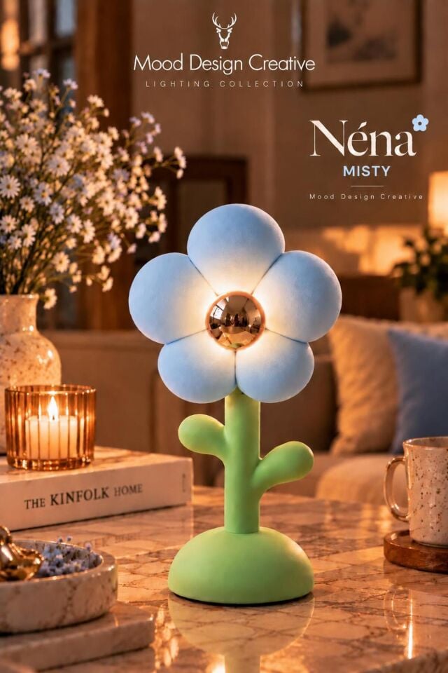 NENA DESK&NIGHT DECORATIVE LAMP (MISTY) - NENA DEKORATİF MASA VE GECE LAMBASI (MAVİ)