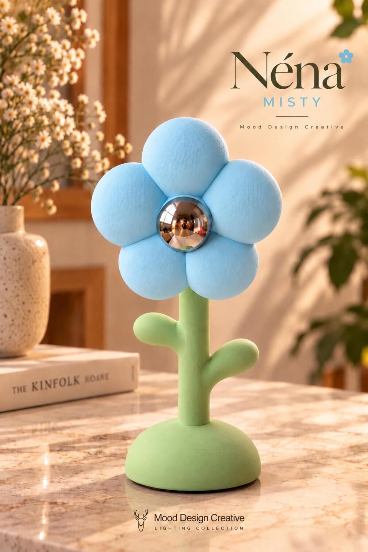 NENA DESK&NIGHT DECORATIVE LAMP (MISTY) - NENA DEKORATİF MASA VE GECE LAMBASI (MAVİ)