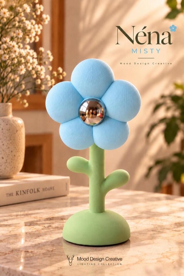 NENA DESK&NIGHT DECORATIVE LAMP (MISTY) - NENA DEKORATİF MASA VE GECE LAMBASI (MAVİ)