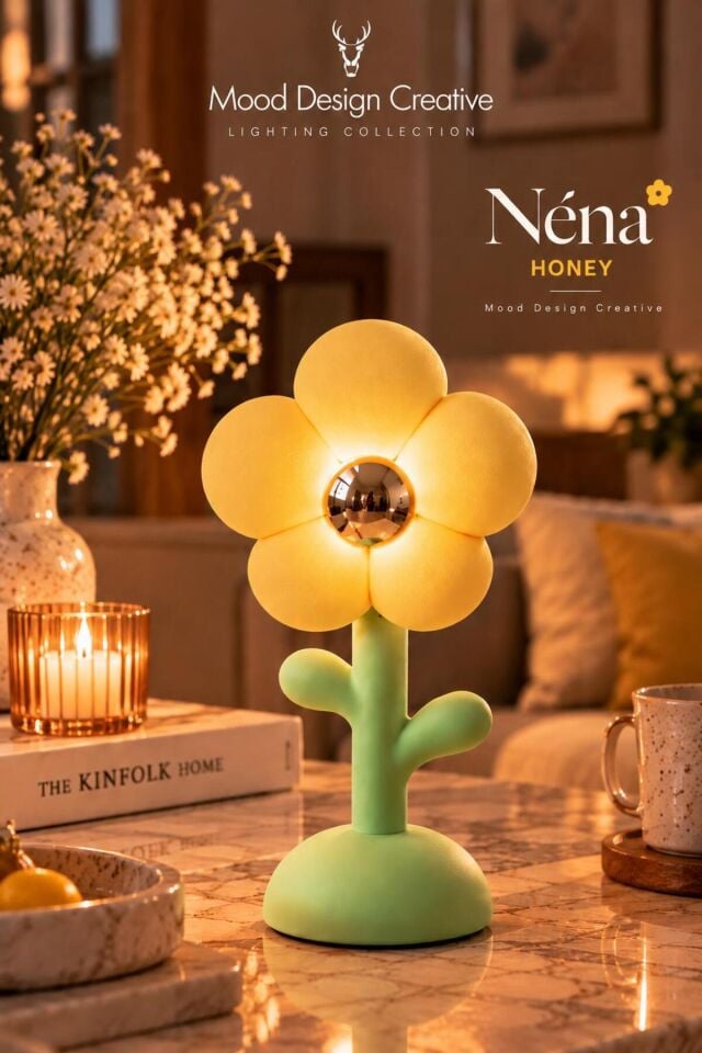 NENA DESK&NIGHT DECORATIVE LAMP (HONEY) - NENA DEKORATİF MASA VE GECE LAMBASI (SARI)