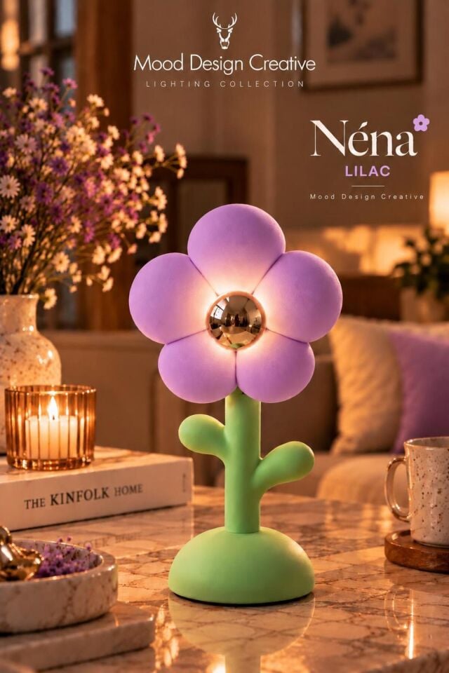 NENA DESK&NIGHT DECORATIVE LAMP (LILAC) - NENA DEKORATİF MASA VE GECE LAMBASI (MOR)