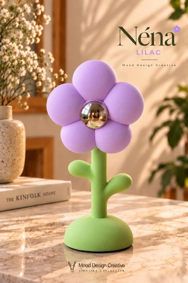 NENA DESK&NIGHT DECORATIVE LAMP (LILAC) - NENA DEKORATİF MASA VE GECE LAMBASI (MOR)
