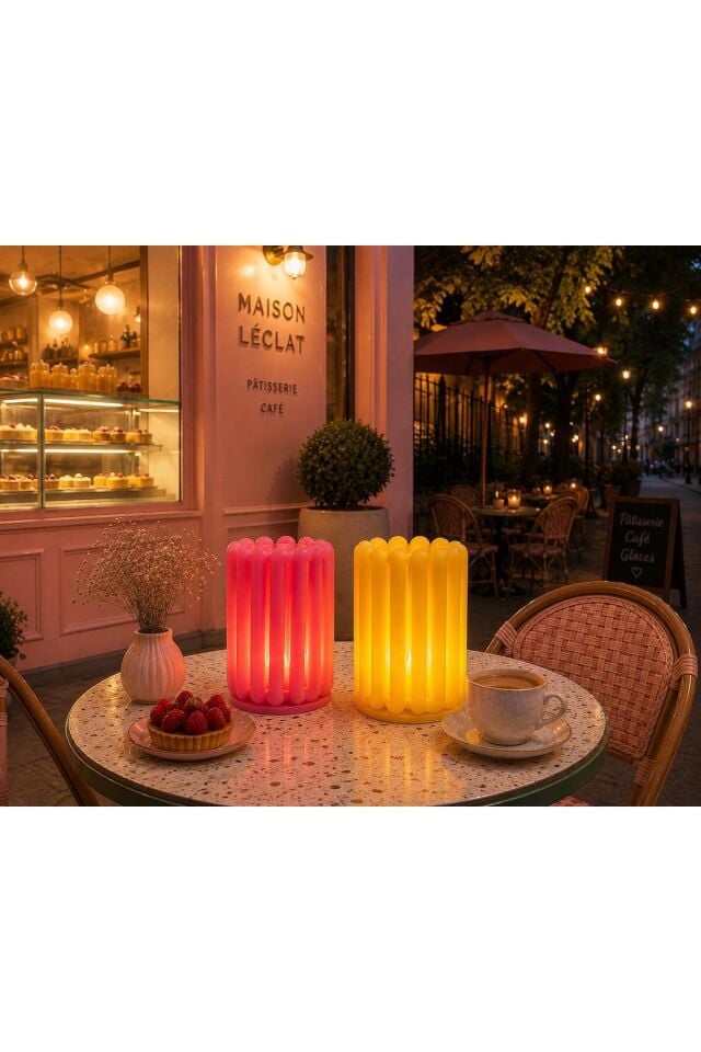 LOOPY MILKY DECORATIVE AMBIENT LAMP - Loopy Lamp Dekoratif Ambiyans Masa ve Gece Lambası - LİLA