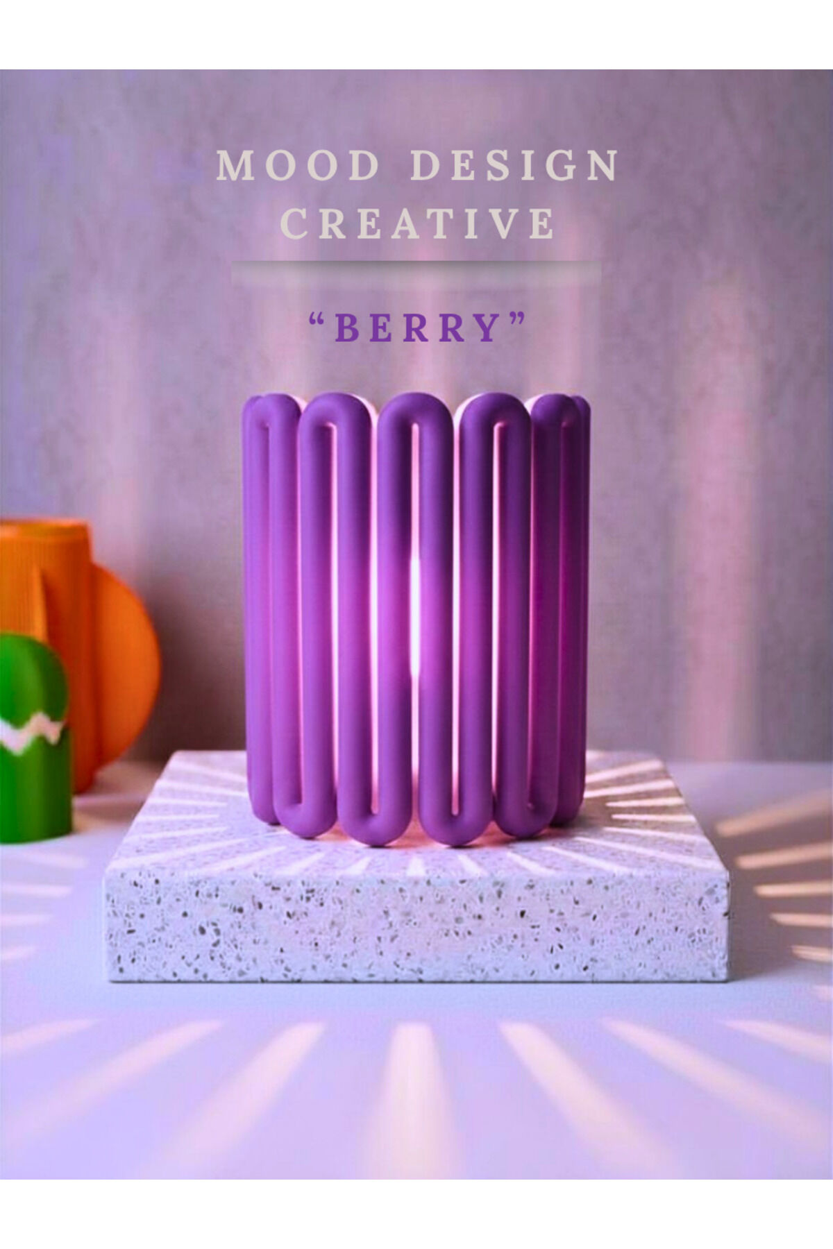 LOOPY BERRY DECORATIVE AMBIENT LAMP - Loopy Lamp Dekoratif Ambiyans Masa ve Gece Lambası - MOR