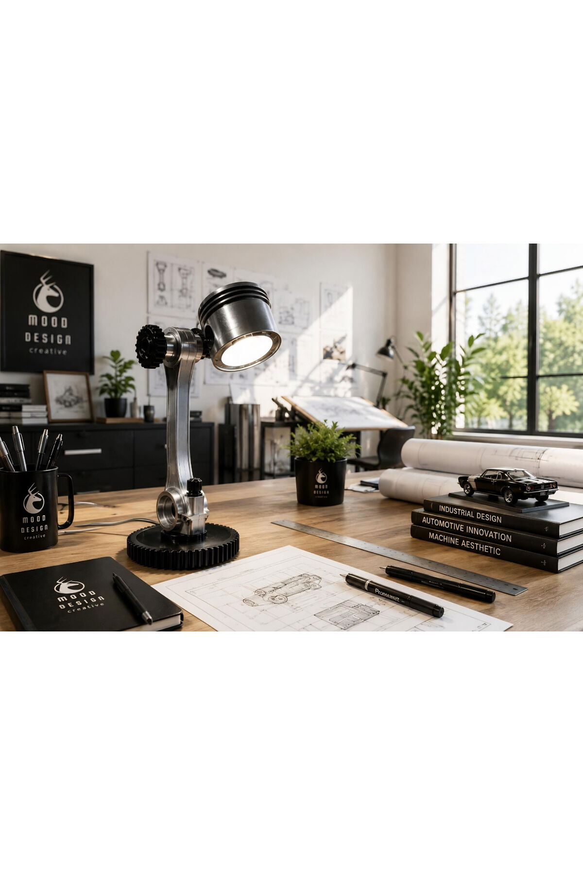 REVGLOW PISTON DECORATIVE LAMP - Endüstriyel Dekoratif RevGlow Piston Masa-Çalışma Lambası