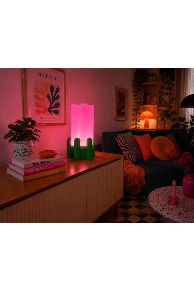 PEONY FLORA DECORATIVE AMBIENT LAMP - Peony Flora Dekoratif Ambiyans Masa ve Gece Lambası