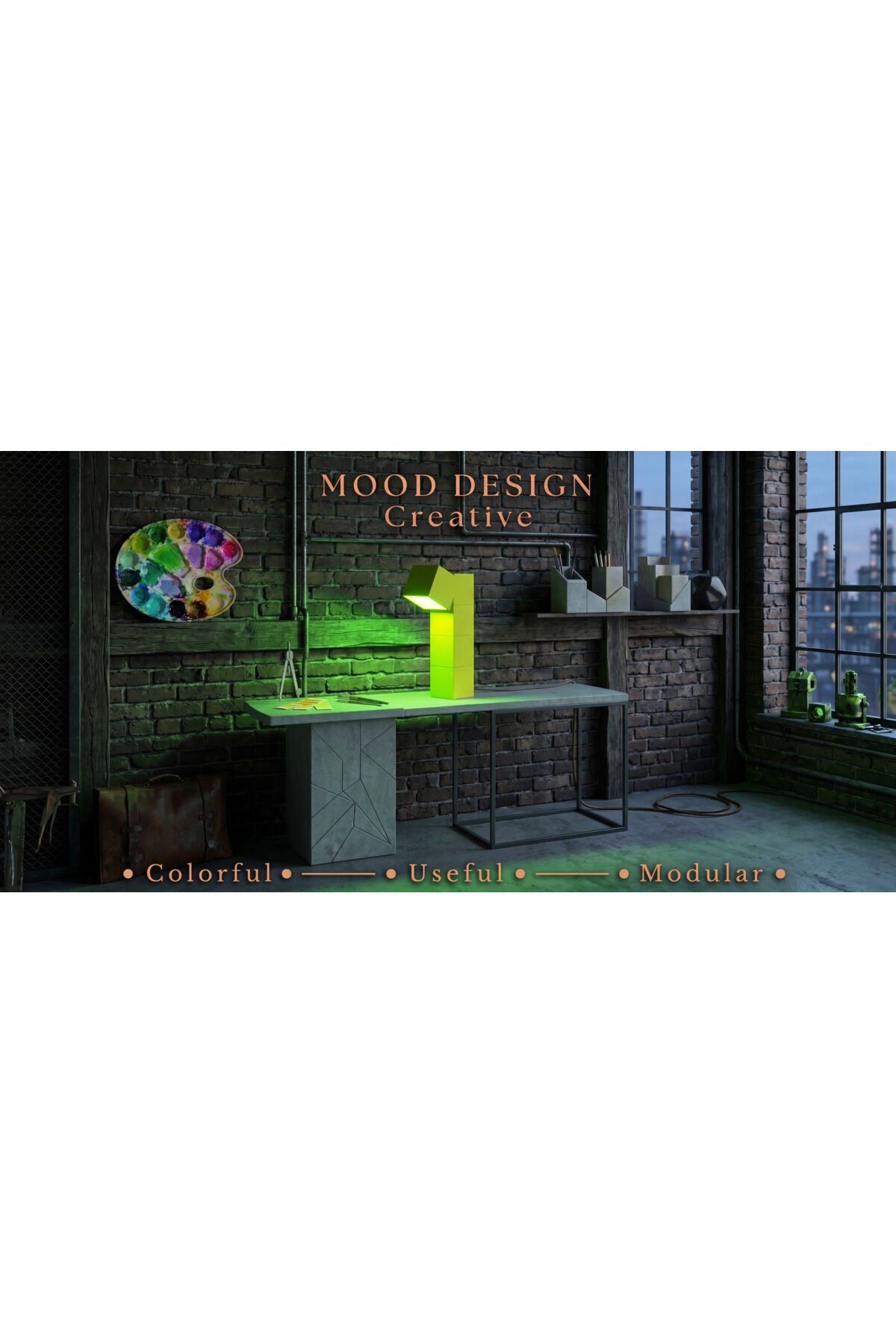 BLOCK CUBE DECORATIVE LAMP - BLOK KÜP DEKORATİF ÇOKLU MASA VE YER LAMBASI (5 KÜPLÜ)