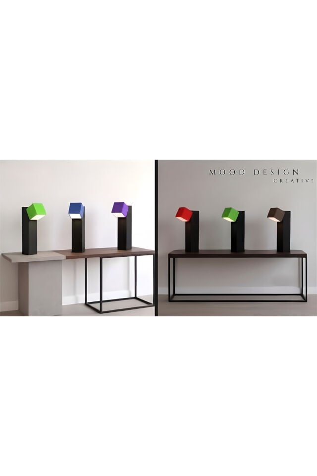 BLOCK CUBE DECORATIVE LAMP - BLOK KÜP DEKORATİF ÇOKLU MASA VE YER LAMBASI (5 KÜPLÜ)