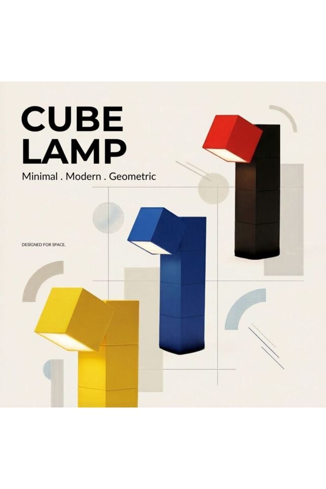 BLOCK CUBE DECORATIVE LAMP - BLOK KÜP DEKORATİF ÇOKLU MASA VE YER LAMBASI (5 KÜPLÜ)