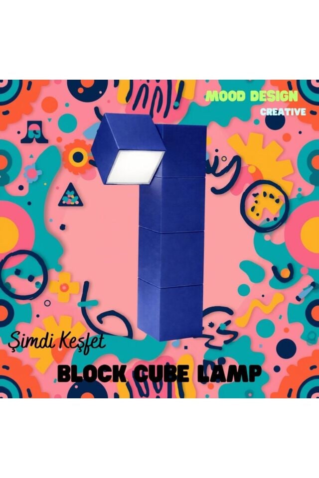 BLOCK CUBE DECORATIVE LAMP - BLOK KÜP DEKORATİF ÇOKLU MASA VE YER LAMBASI (5 KÜPLÜ)