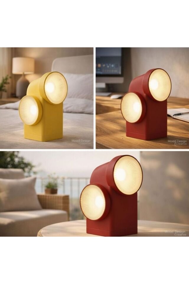 DUO RETRO DECORATIVE LAMP - 2 Yönlü Dekoratif Retro Masa, Salon ve Gece Lambası