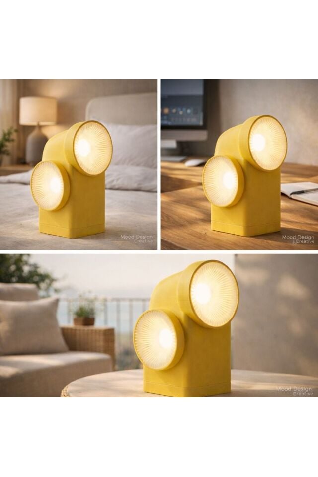 DUO RETRO DECORATIVE LAMP - 2 Yönlü Dekoratif Retro Masa, Salon ve Gece Lambası