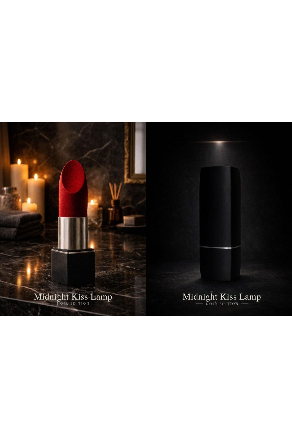 MIDNIGHT KISS ROUGE - Noir Edition Ambient Lamp (Masa Üzeri Dekoratif ve Gece Ambiyans Lambası)