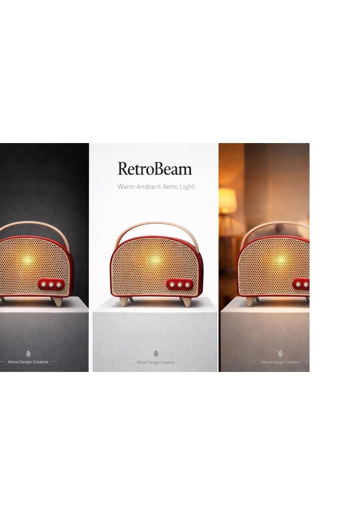 RetroBeam Light - Modern Retro Radyo Dizaynı İle Masa Üzeri Aydınlatma