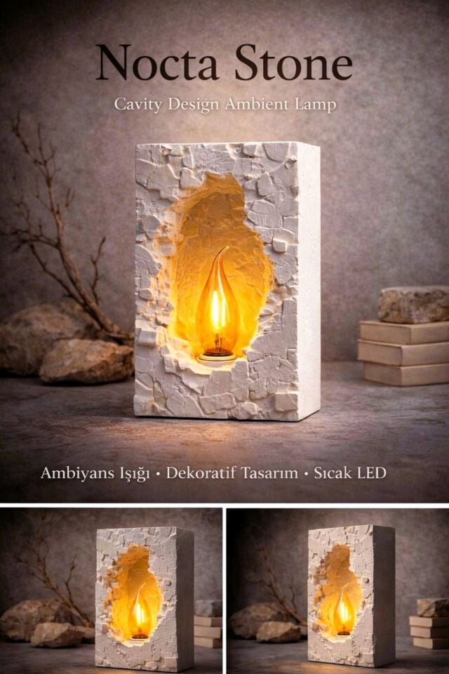 NoctaStone - Cavity Design Ambient Lamp (Masa ve Gece Aydınlatması)