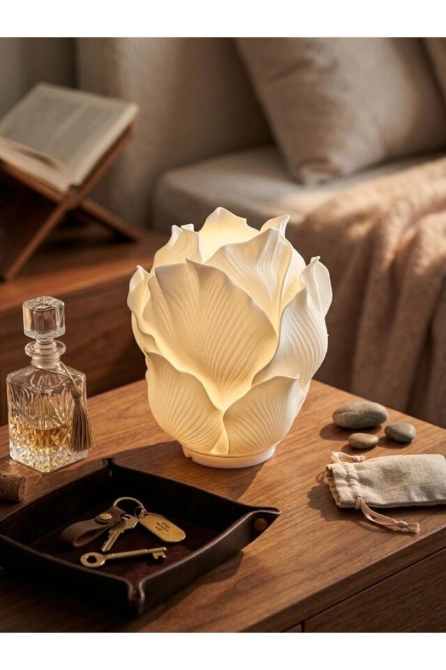 BLOOMA Ambient Light Object - Modern Form Elegance Tasarım Gece Lambası, USB Kablolu