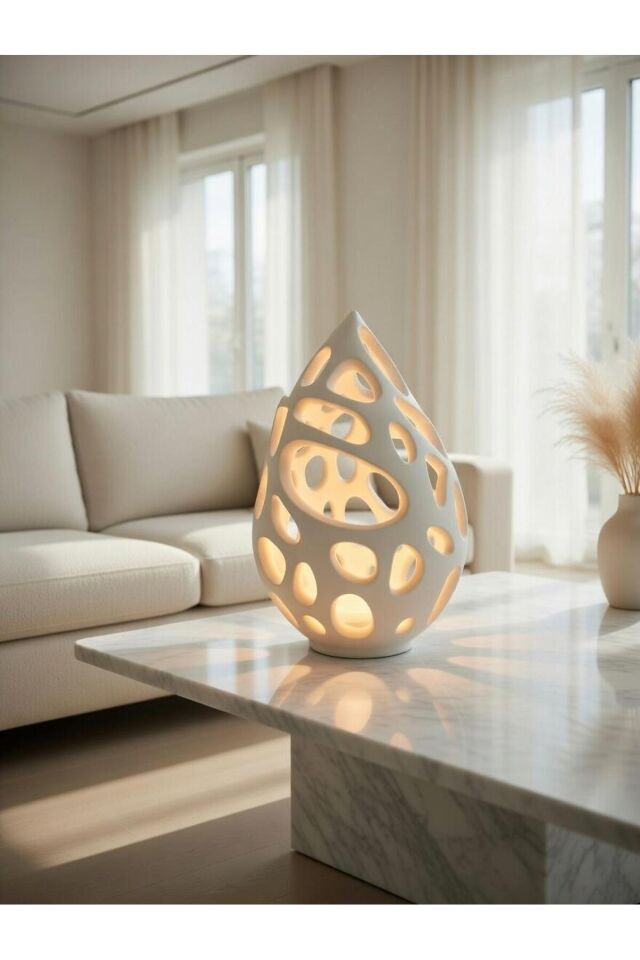 LumaStone Lamp - Lüks Masa ve Gece Lambası